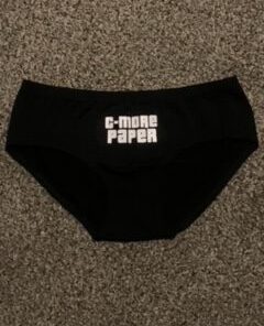 Women's panties, C-More Paper, grand theft auto style logo women's panties (black). Women's underwear, ladies undergarments, Women's Department, ladies department, Women's apparel, clothing for women. C-More Paper is Top Apparel & Clothing Brand for Women & Men | C-More Paper https://cmorepaper.com/