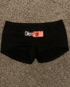 Women's boyshort panties, C-More Paper pornhub style logo women's panties (black). Women's underwear, ladies undergarments, Women's Department, ladies department, Women's apparel, clothing for women. C-More Paper is Top Apparel & Clothing Brand for Women & Men | C-More Paper https://cmorepaper.com/